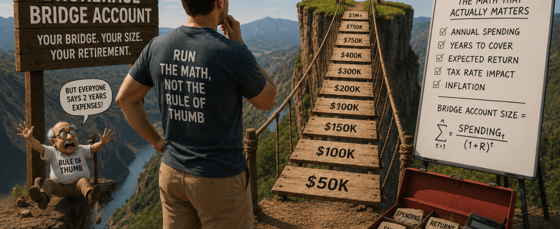 How Big Should a Taxable Brokerage Bridge Account Be In Early Retirement?