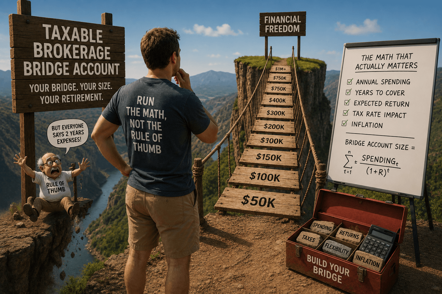 How Big Should a Taxable Brokerage Bridge Account Be In Early Retirement?