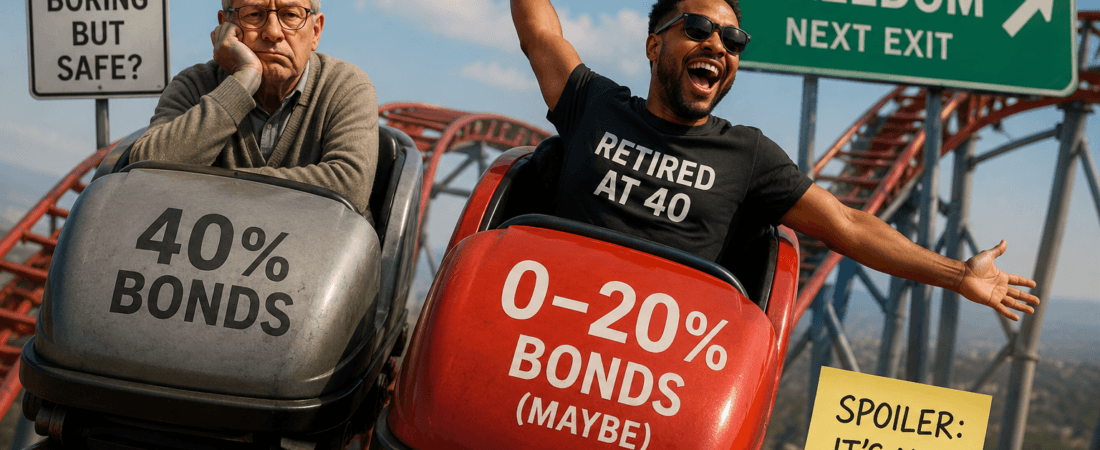 How Much Should You Have in Bonds When You Retire at 40? Not 40%