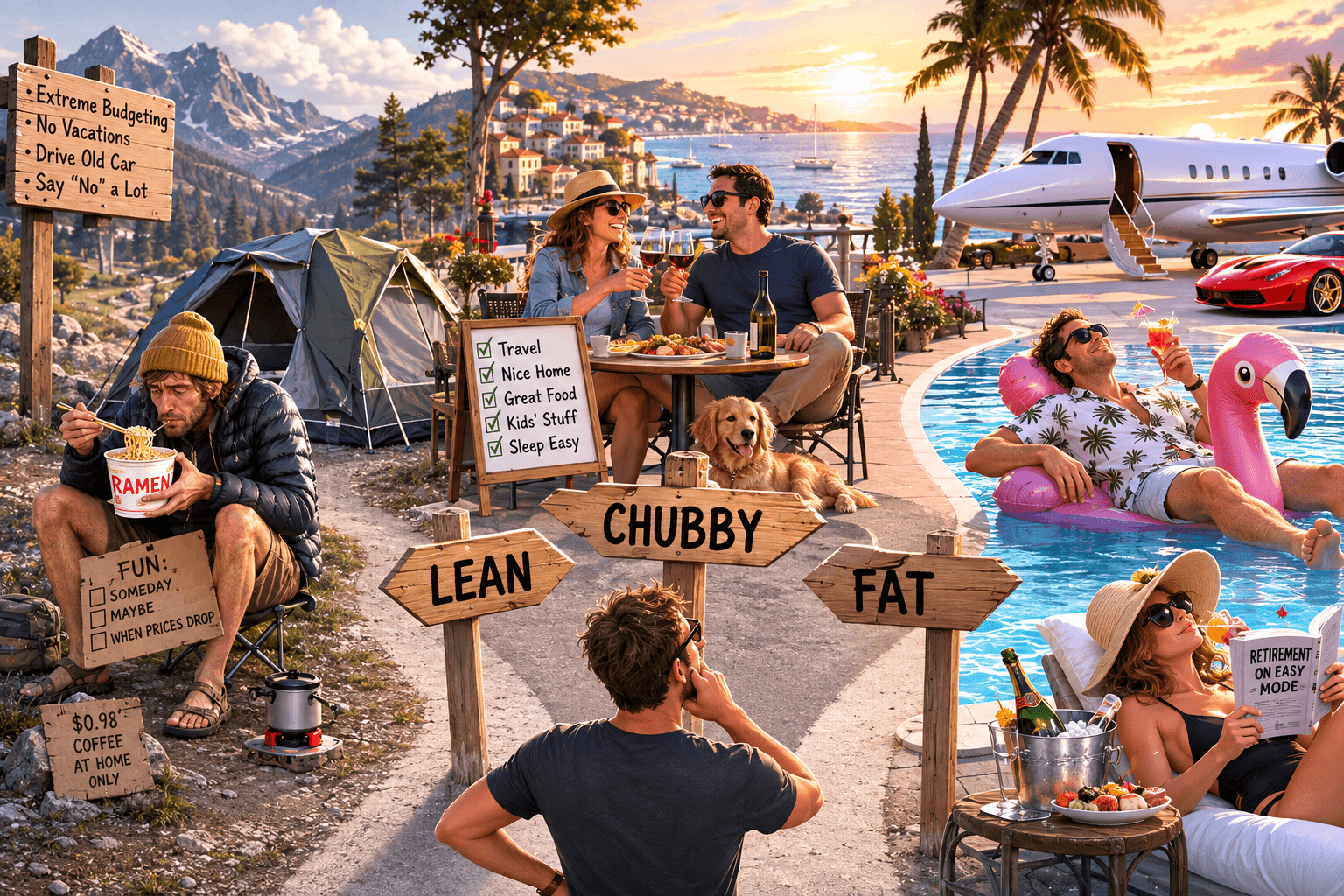 Lean FIRE vs Chubby FIRE vs Fat FIRE: The Real Difference Is 20 Years