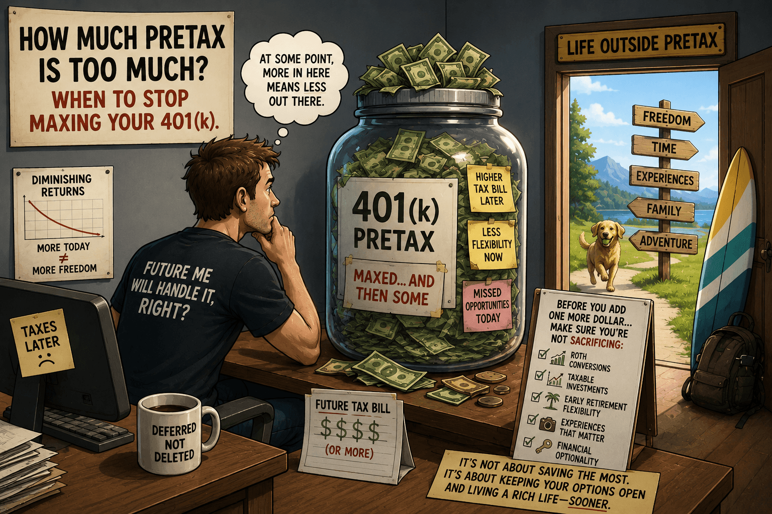 How Much Pretax Is Too Much? When to Stop Maxing Your 401(k).