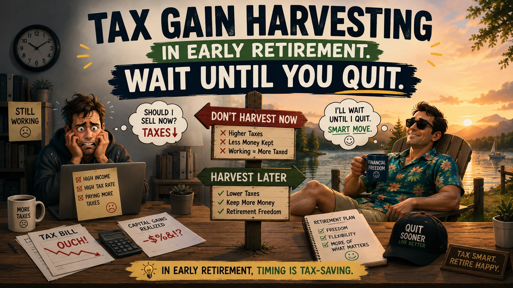 Tax Gain Harvesting in Early Retirement. Wait Until You Quit.